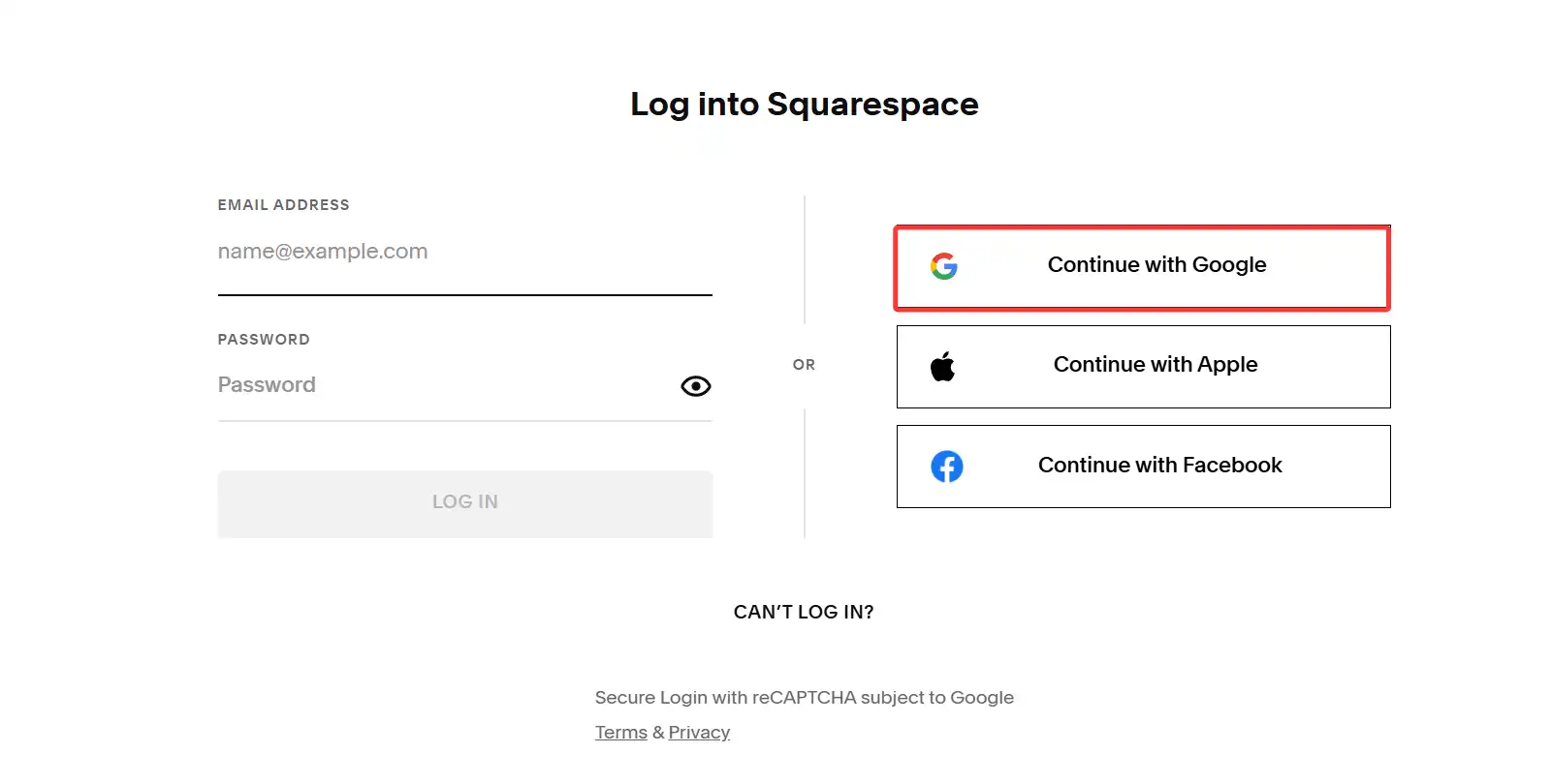 Squarespace域名管理